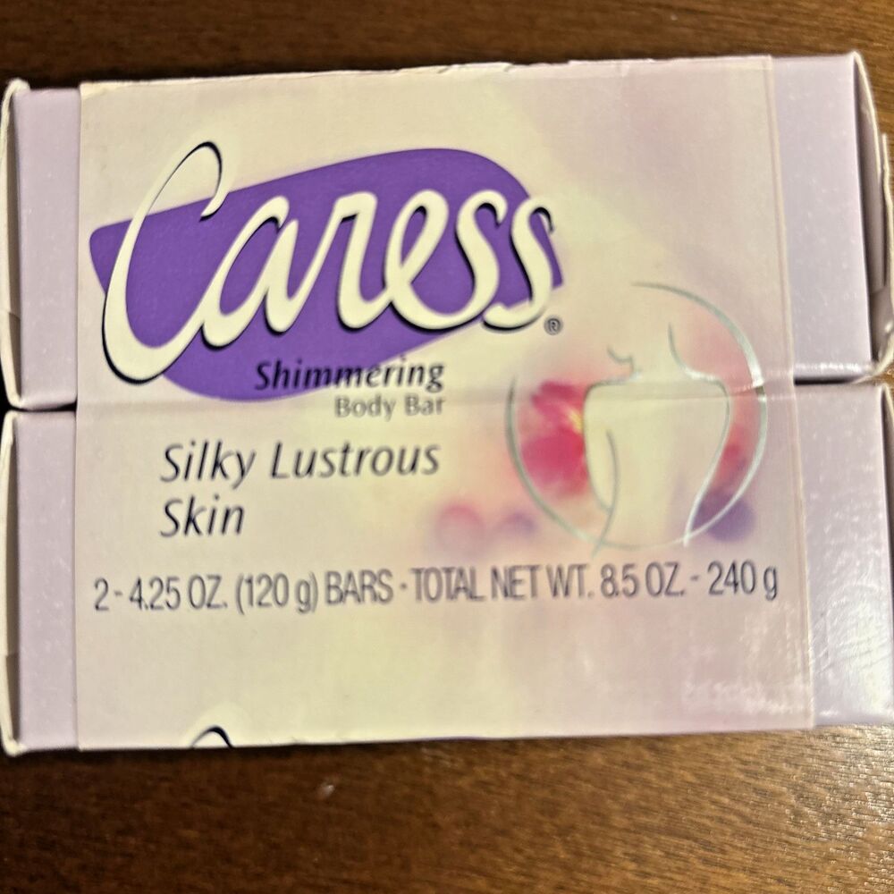CARESS Shimmering Body Bar (Lot of 2) Silky Lustrous Skin Full Size 4.25oz RARE